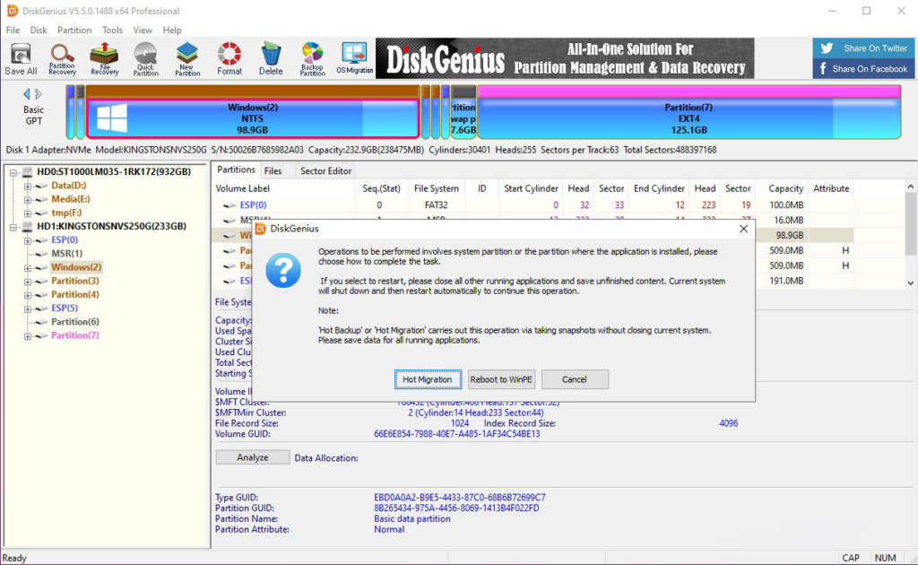 migrate the operating system