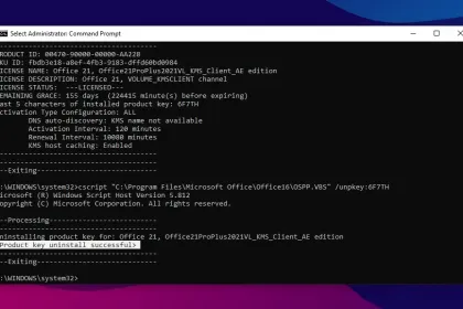 Remove Office key on Windows CMD