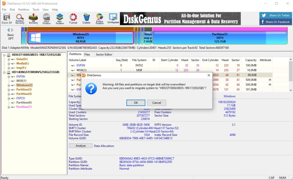 Start Windows System Migration