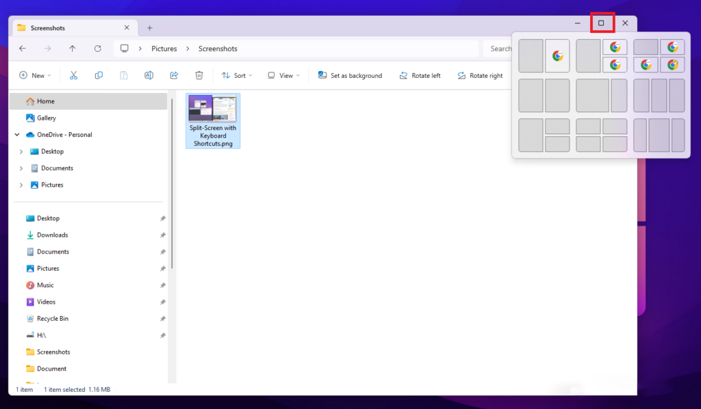 Multitasking with Snap Layouts Windows 11