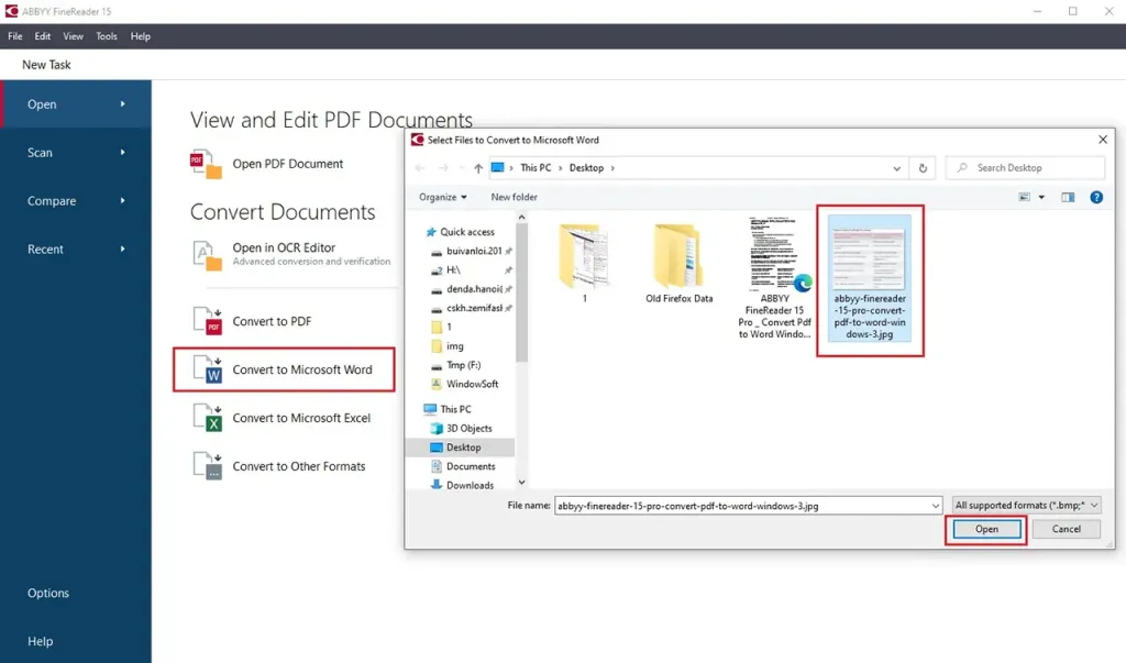 convert text from picture to word abbyy convert image to word
