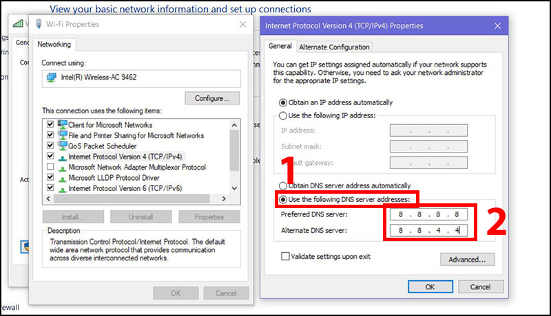 Type IP Address DNS V4