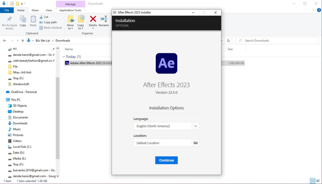 Install Adobe After Effects 2023