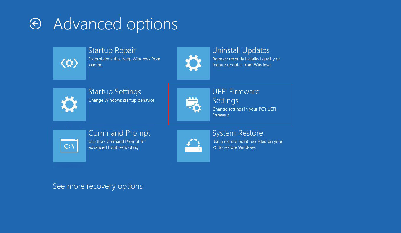 UEFI Firmware Settings