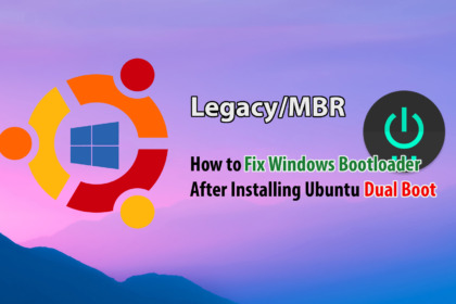 Fix Windows Bootloader Dual Boot Ubuntu