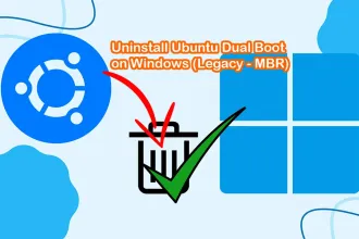 Uninstall Ubuntu Dual Boot Legacy MBR