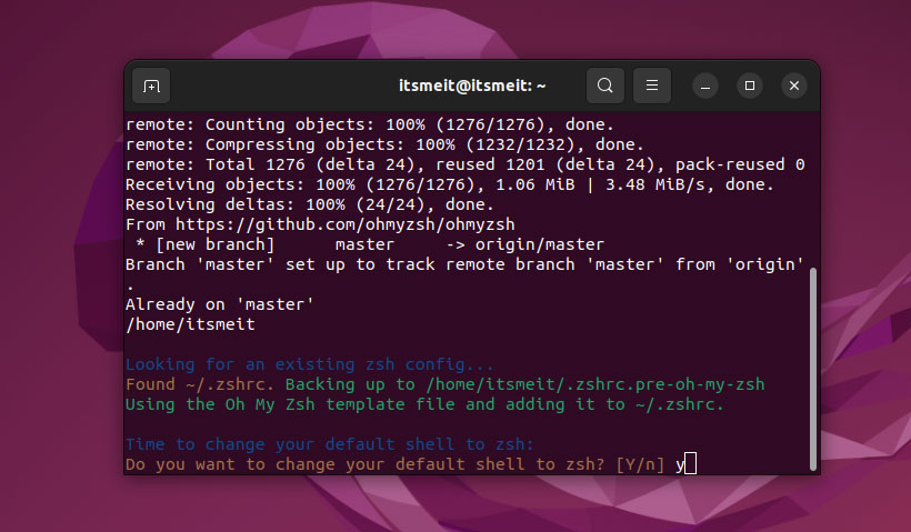 Install Oh My Zsh