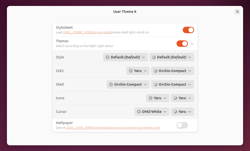 Customize Theme