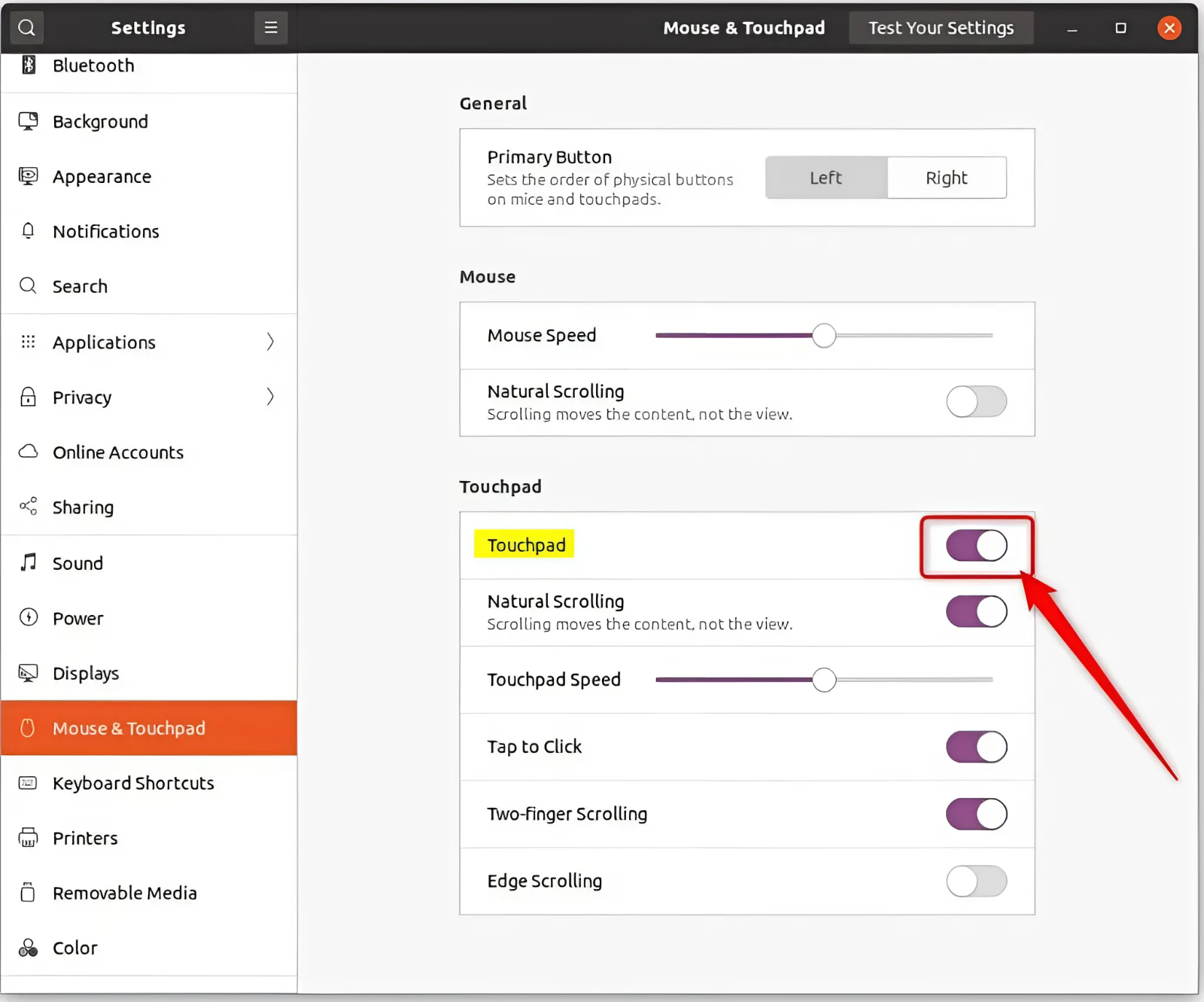 How to disable touchpad (Touchpad) on Ubuntu 22.04 14" laptop disable touchpad