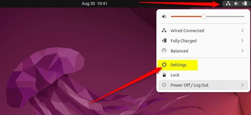How to disable touchpad (Touchpad) on Ubuntu 22.04 13" laptop open settings