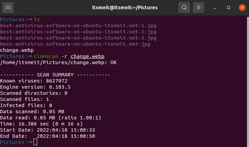 ClamAV scan viruses on Ubuntu