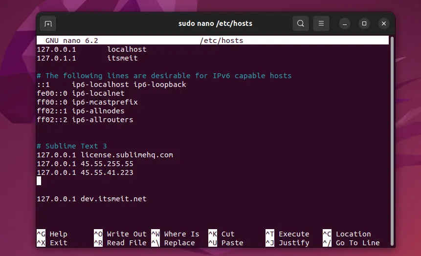 Edit hosts file