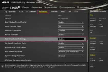 Enable Virtualization in BIOS for AMD CPUs